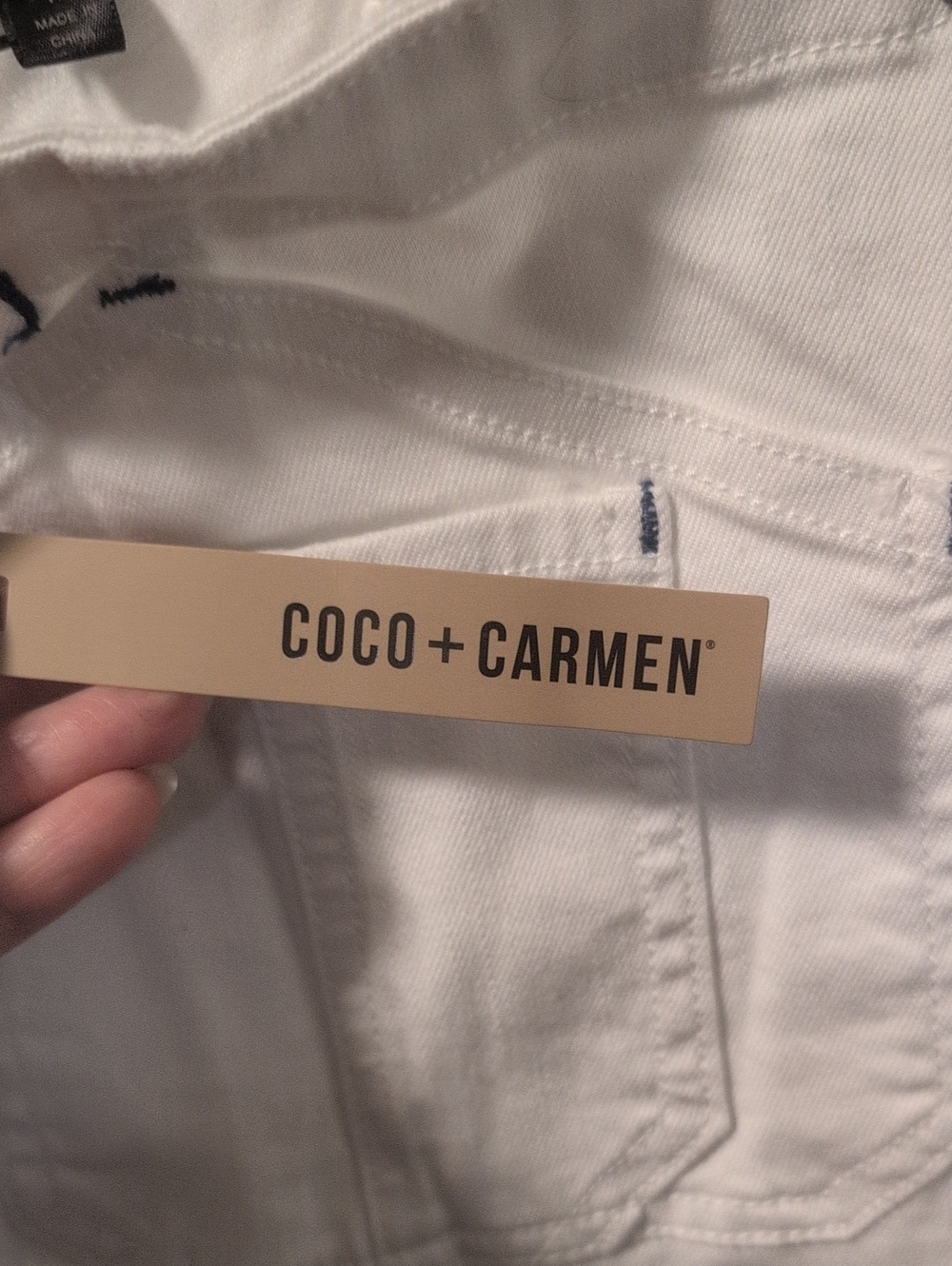 Coco + Carmen White Denim Overalls - Picture 4 of 11